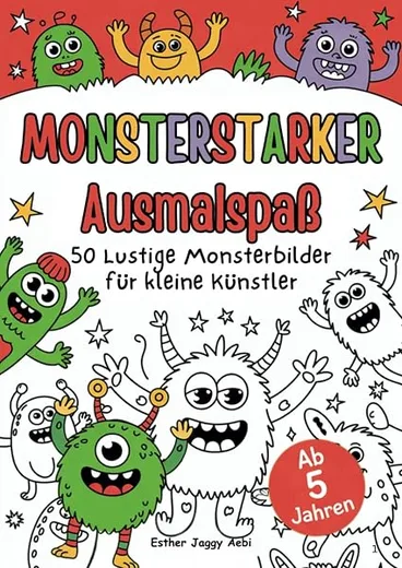 Buchcover Monsterstarker Ausmalspass